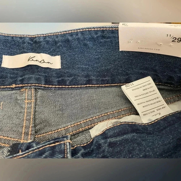 Kancan Los Angeles Womans Wide Leg High Rise Belted Jeans 29 Inch 90’s Sz 11 NEW - Picture 9 of 11